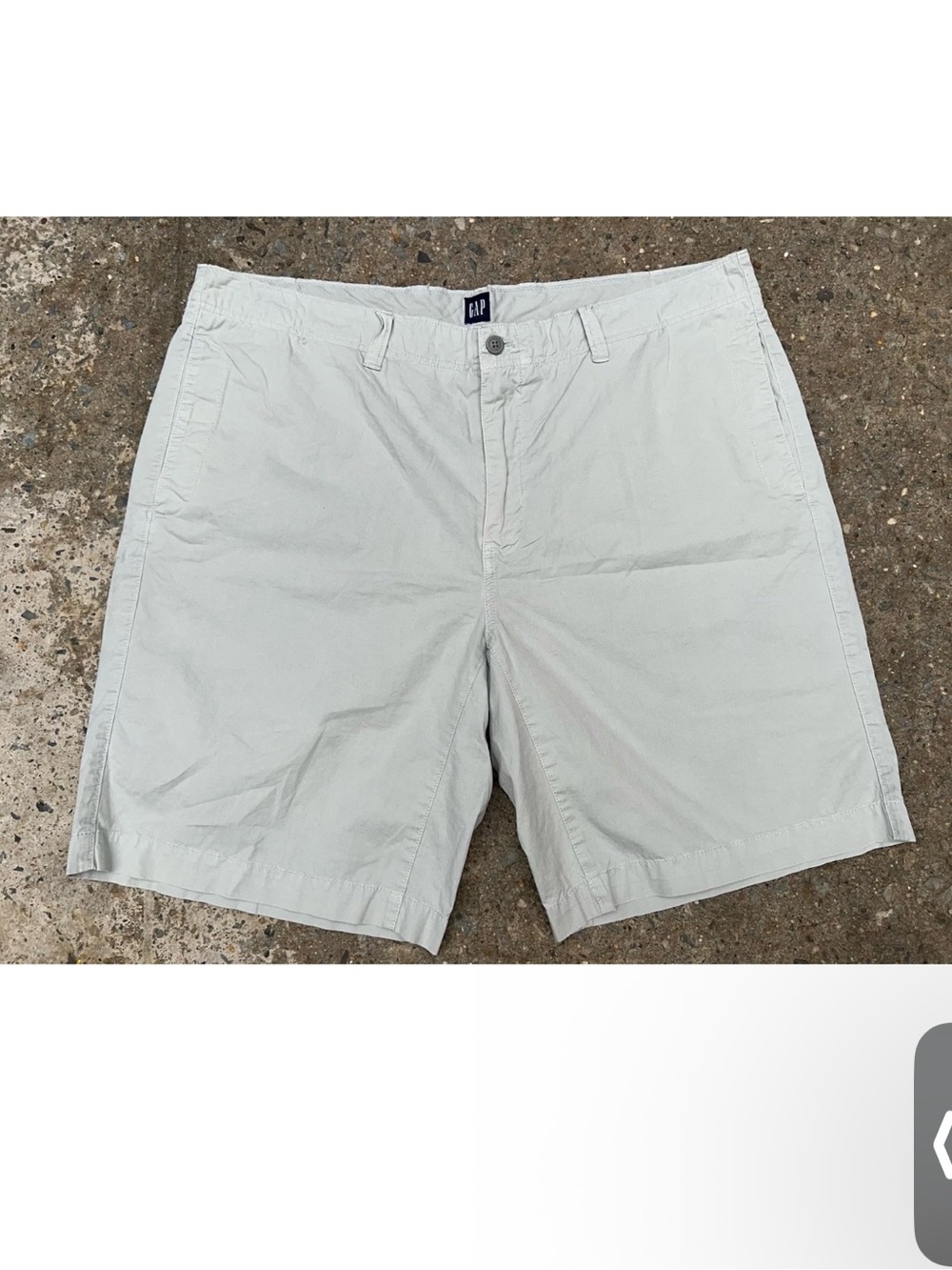 GAP 2014 Men's Light Gray Chino Shorts Size 42 100% Cotton Made In Srilanka NEW